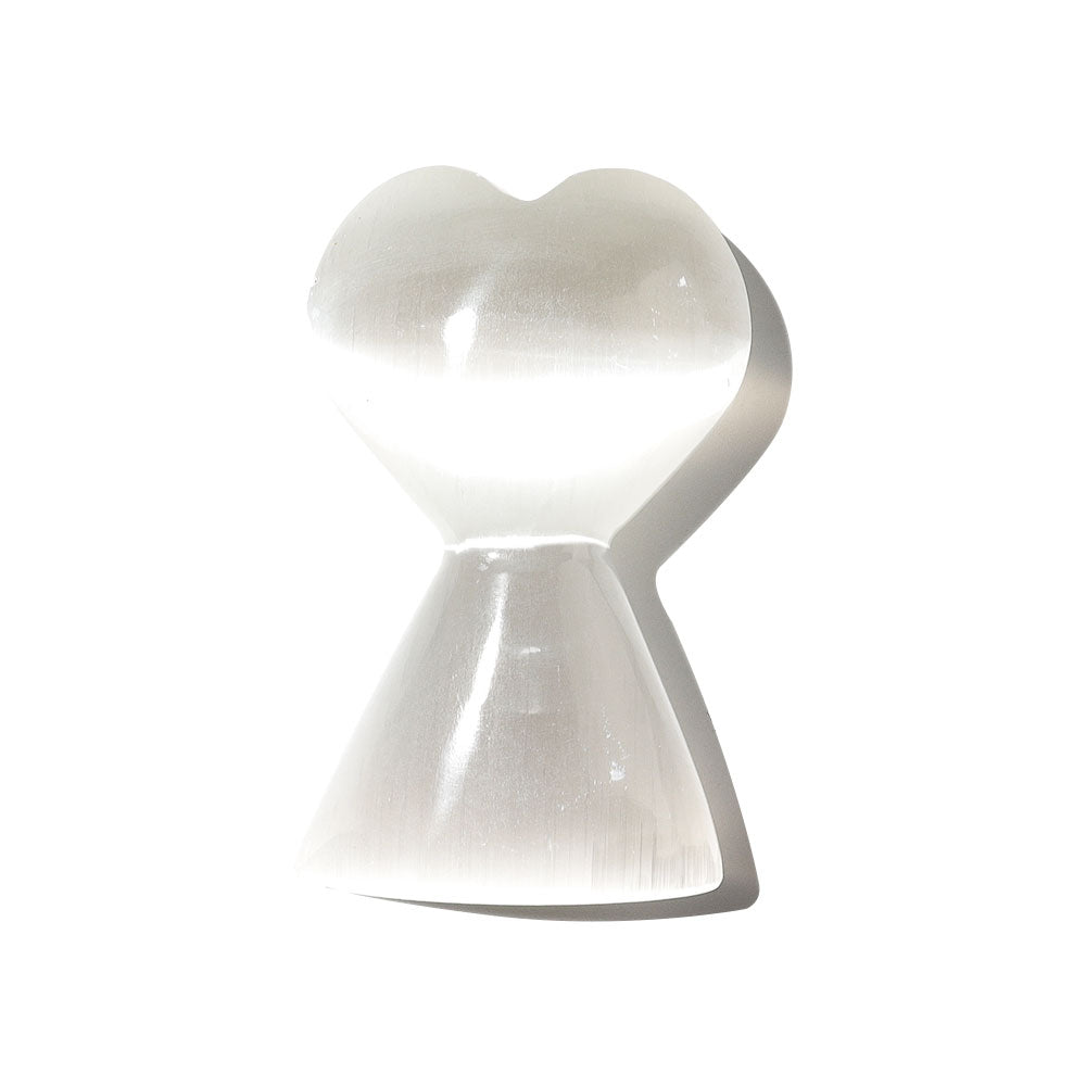 4-inch Selenite Crystal Heart Tower for Spiritual Healing