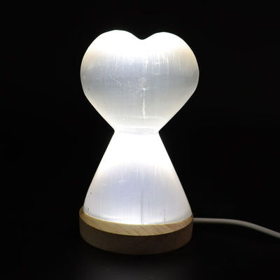 4-inch Selenite Crystal Heart Tower for Spiritual Healing