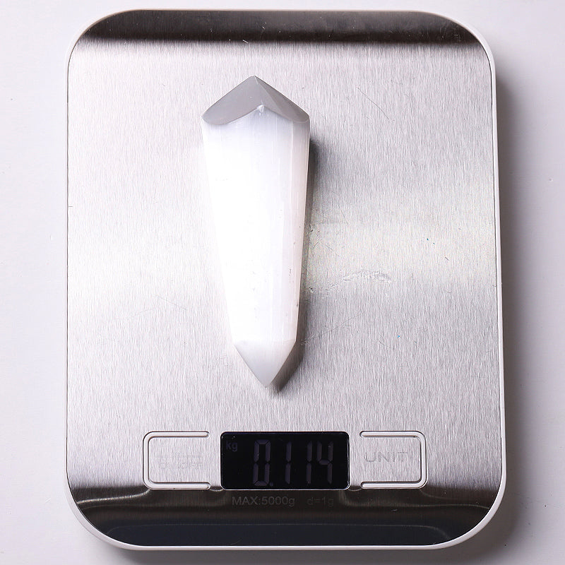 4-Inch Selenite Double Terminated Meditation Point