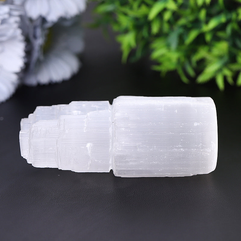 4-inch Selenite Double Twin Crystal Tower for Meditation