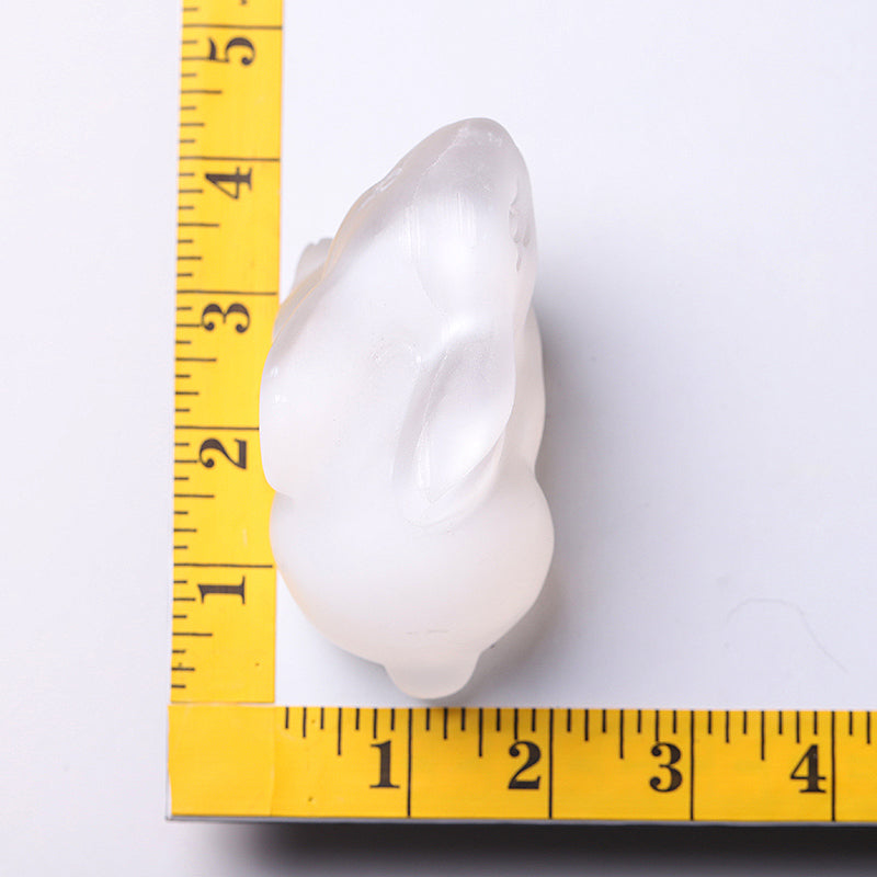 4 inch Selenite Rabbit Crystal Carving for Meditation