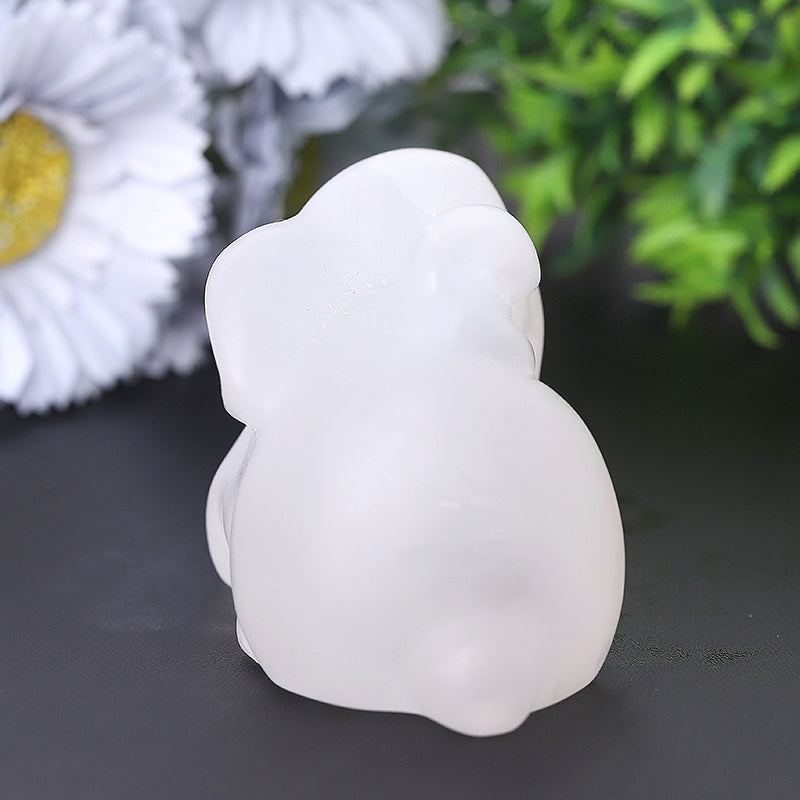 4 inch Selenite Rabbit Crystal Carving for Meditation
