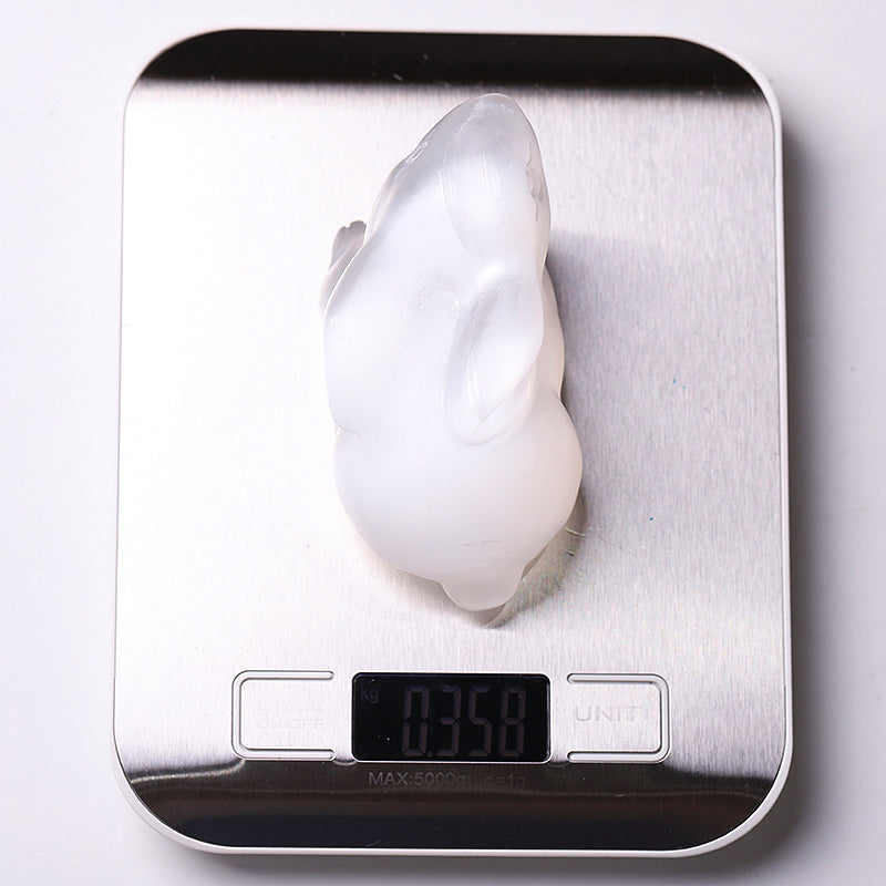 4 inch Selenite Rabbit Crystal Carving for Meditation