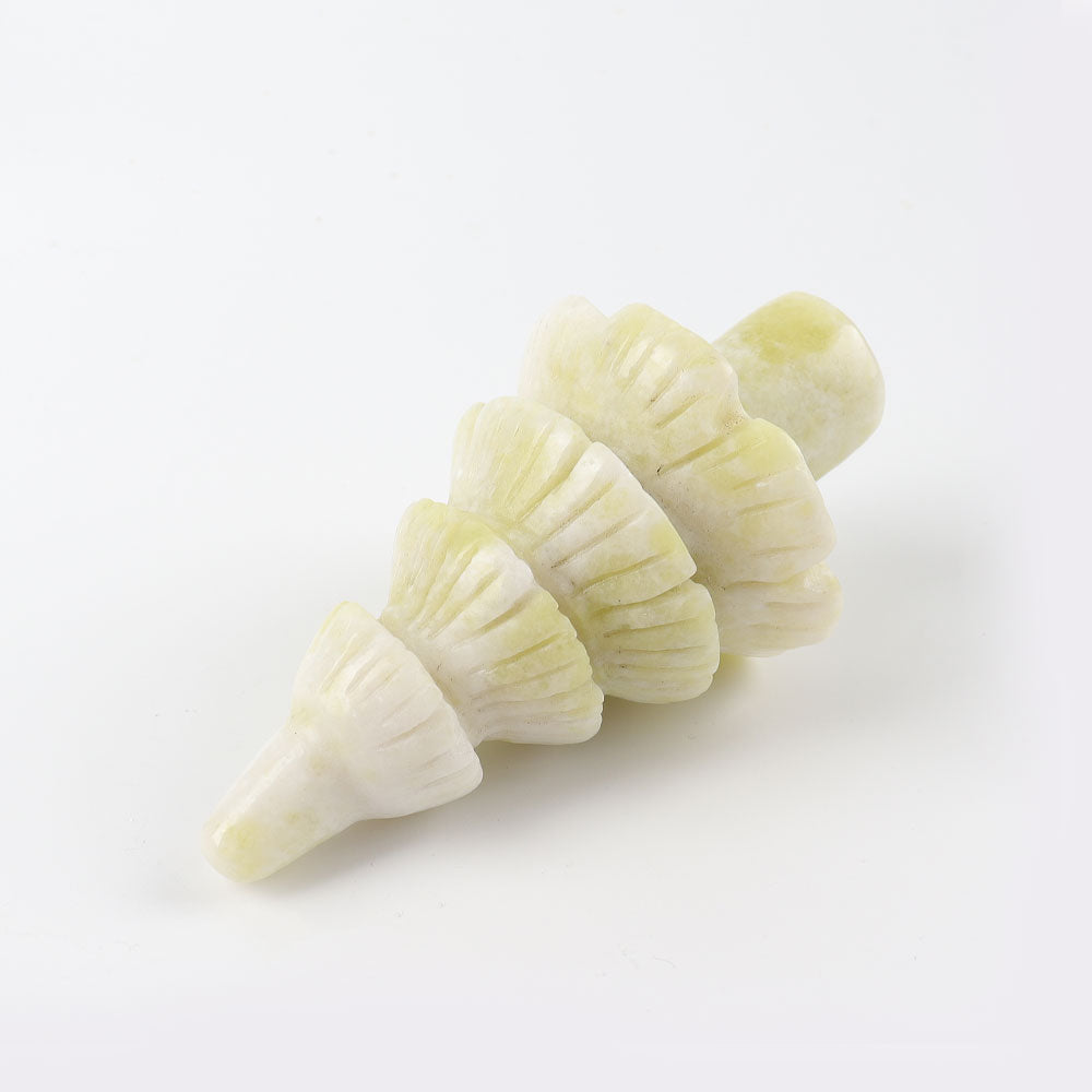 4-Inch Serpentine Jade Crystal Figurine Tree Carving