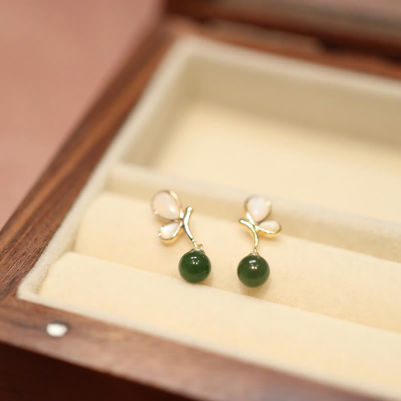 Butterfly Tridacna & Cyan Jade Calm Jewelry Set