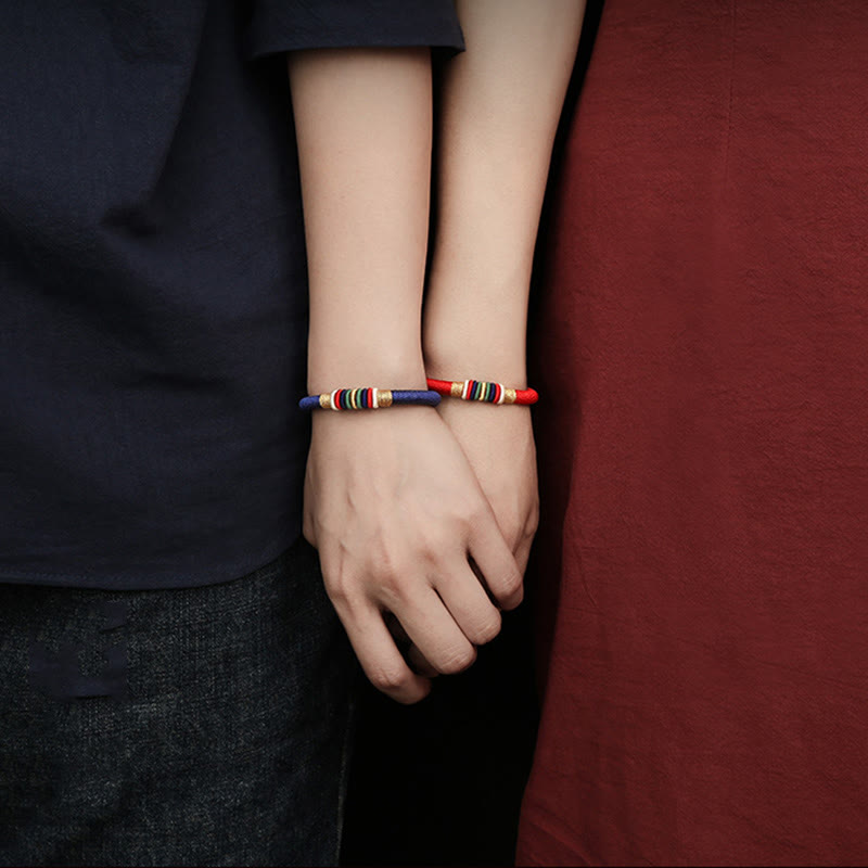 Five Elements Red String Bracelet | King Kong Knot, Protection & Luck