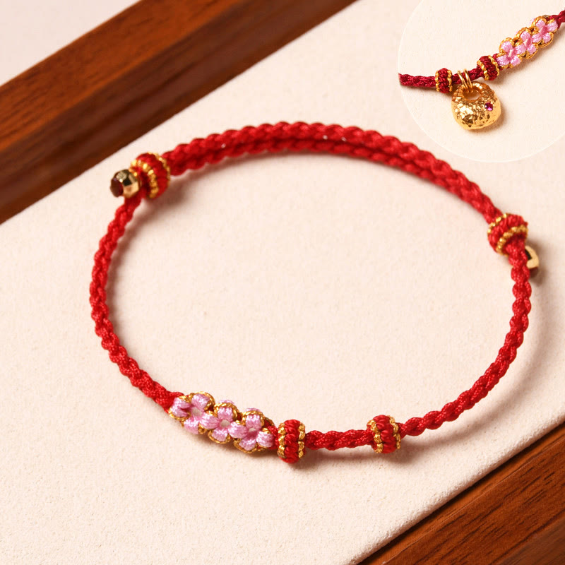 Handmade Red String Protection Bracelet for Renewal and Luck