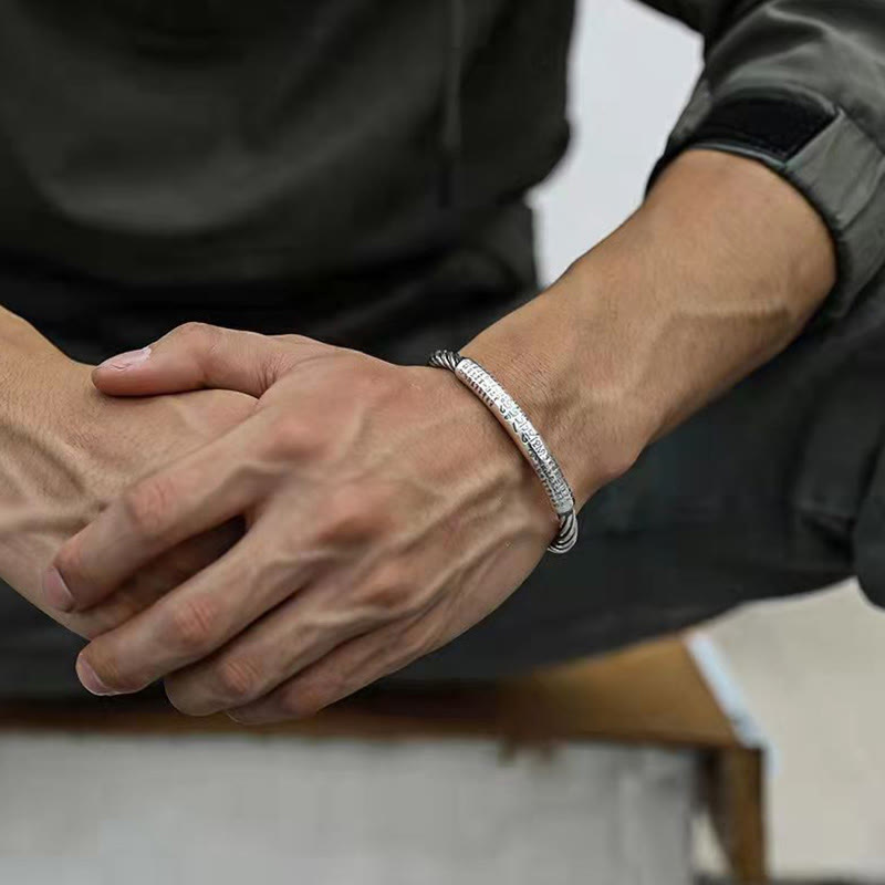 Om Mani Padme Hum Copper Adjustable Purity Cuff Bracelet