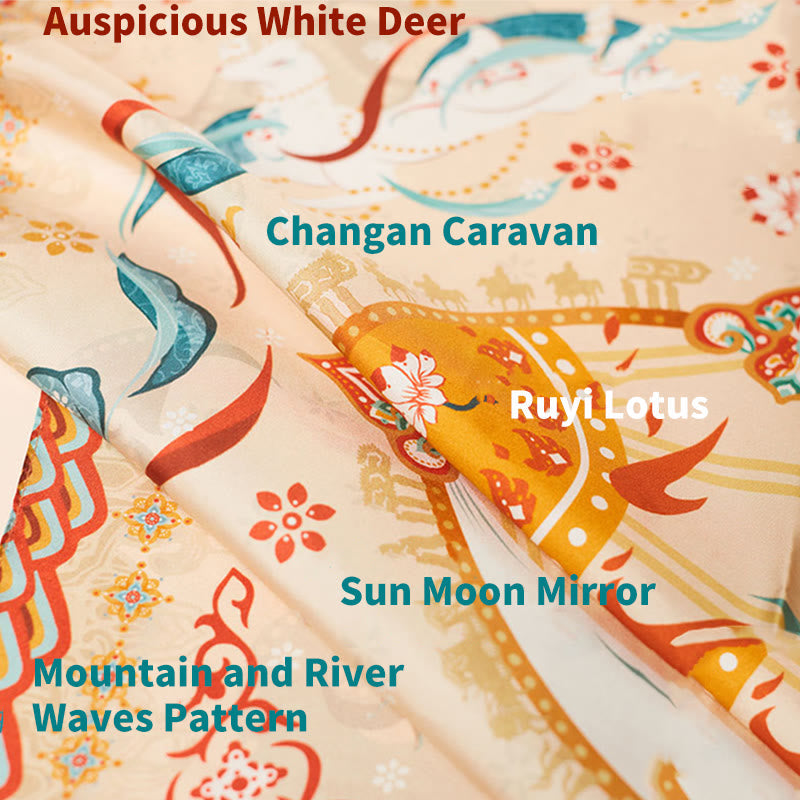 100% Mulberry Silk Scarf Inspired by Riyue Mountain | Tibetan Scarves