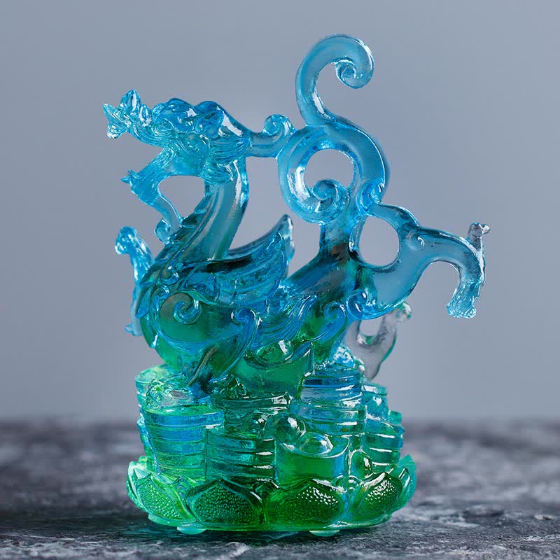 Azure Dragon Feng Shui Statue | Chinese Dragon Figurines