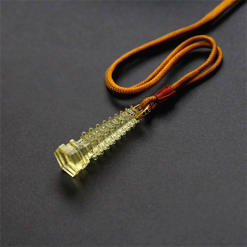 Liuli Ancient Pagoda Spiritual Necklace for Wisdom