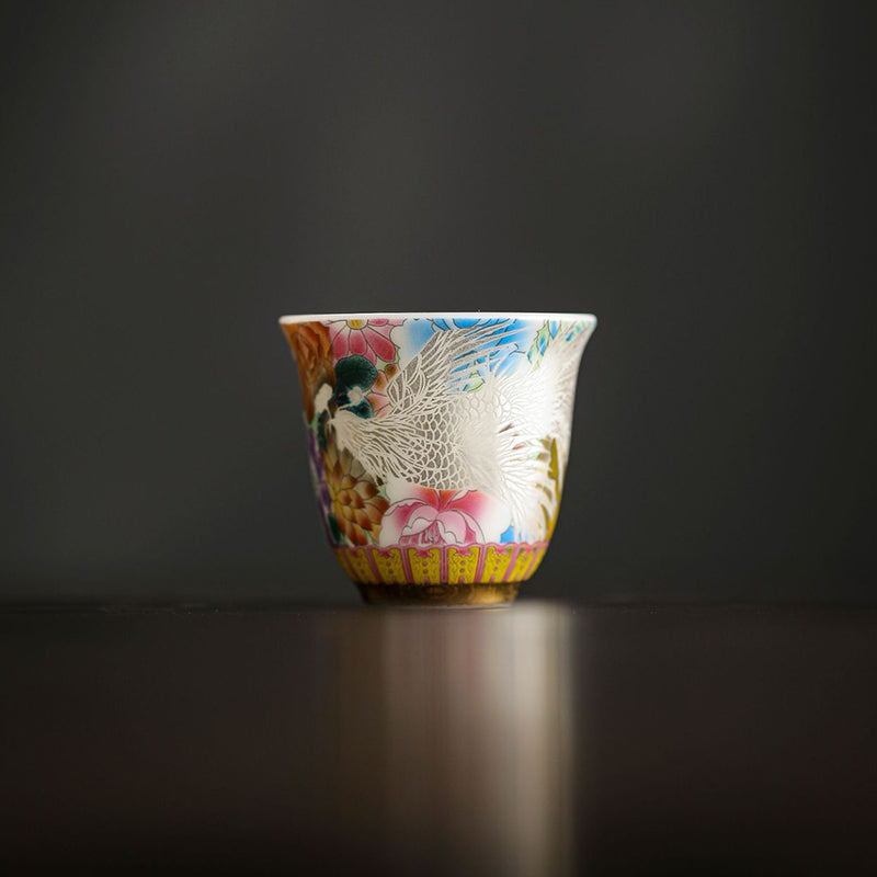 Dragon & Phoenix Ceramic Teacup 50ml | Zen Decor