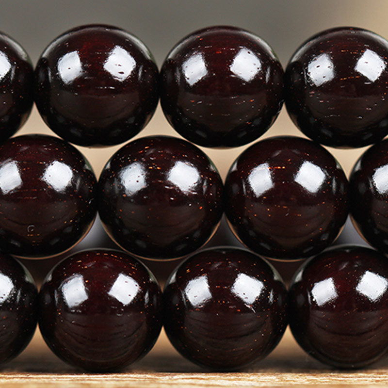 10mm Small Leaf Red Sandalwood Protection Bracelet