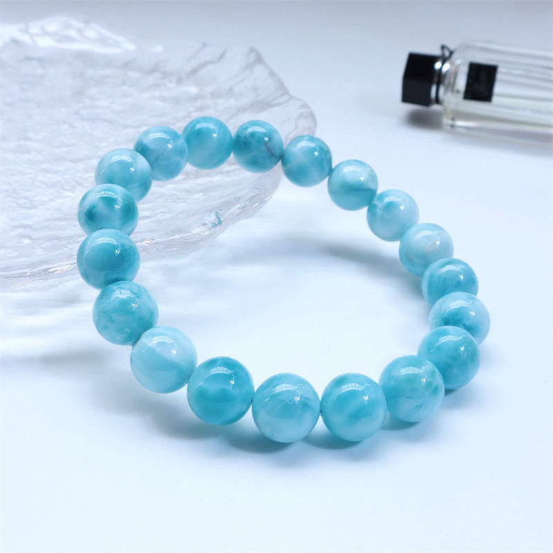 Larimar Wisdom Confidence Bracelet 8mm Natural Stone