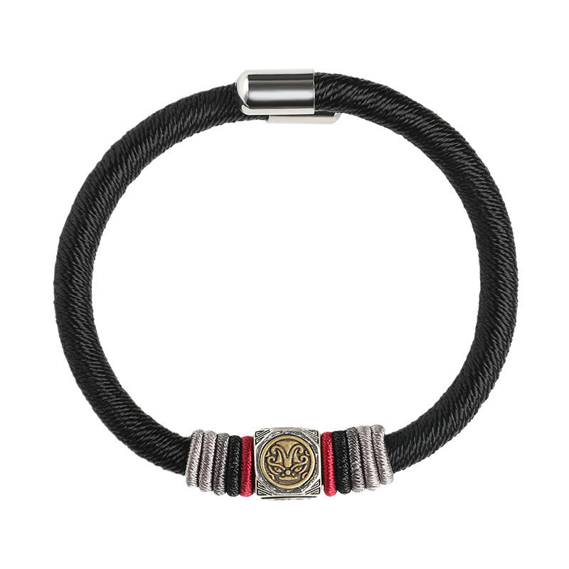 925 Sterling Silver King Kong Knot Faith Strength Bracelet