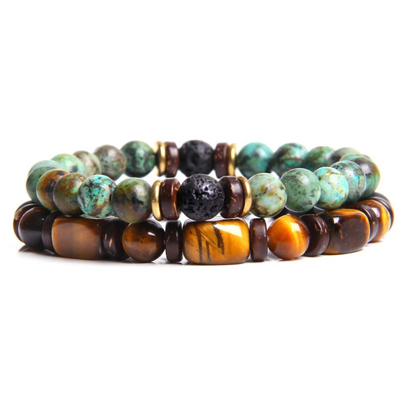 8mm Tiger Eye Emperor Stone Healing Bracelet for Meditation