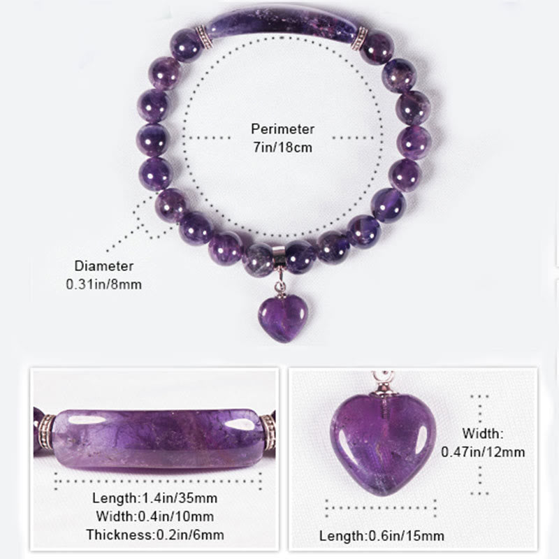 Amethyst Jewelry Bundle with Bracelet, Anklet & Necklace Set