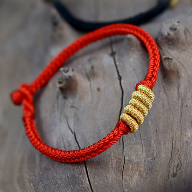 Red String Luck Strength Bracelet | Handmade Chinese Knotting