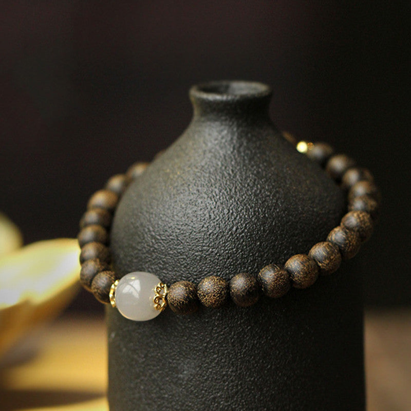 Agarwood Jade Strength Calm Bracelet