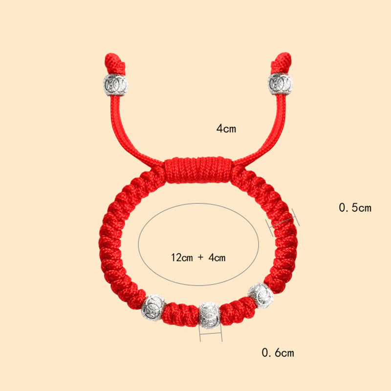 925 Sterling Silver Red String Bracelet Kids | Strength & Protection