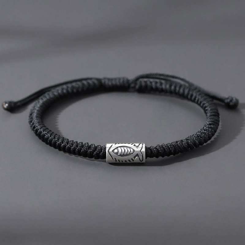 Koi Fish Wealth Bracelet with Black String for Prosperity