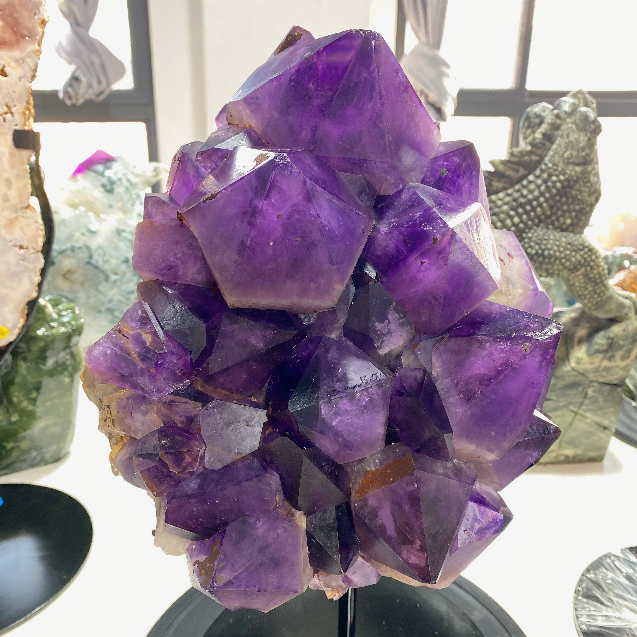 42cm Amethyst Cluster Crystal with Stand | Healing Display