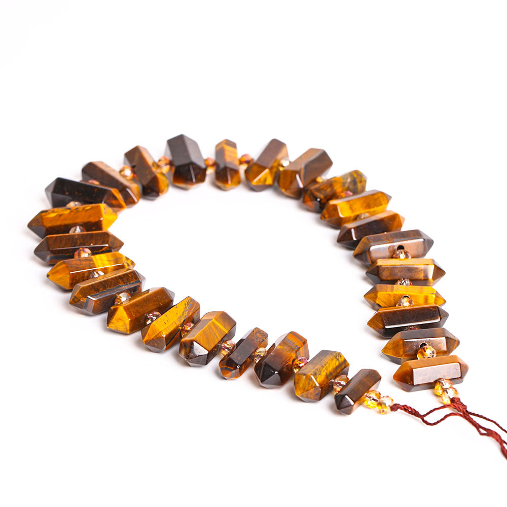 42cm Tiger Eye Crystal Chain String for DIY Healing