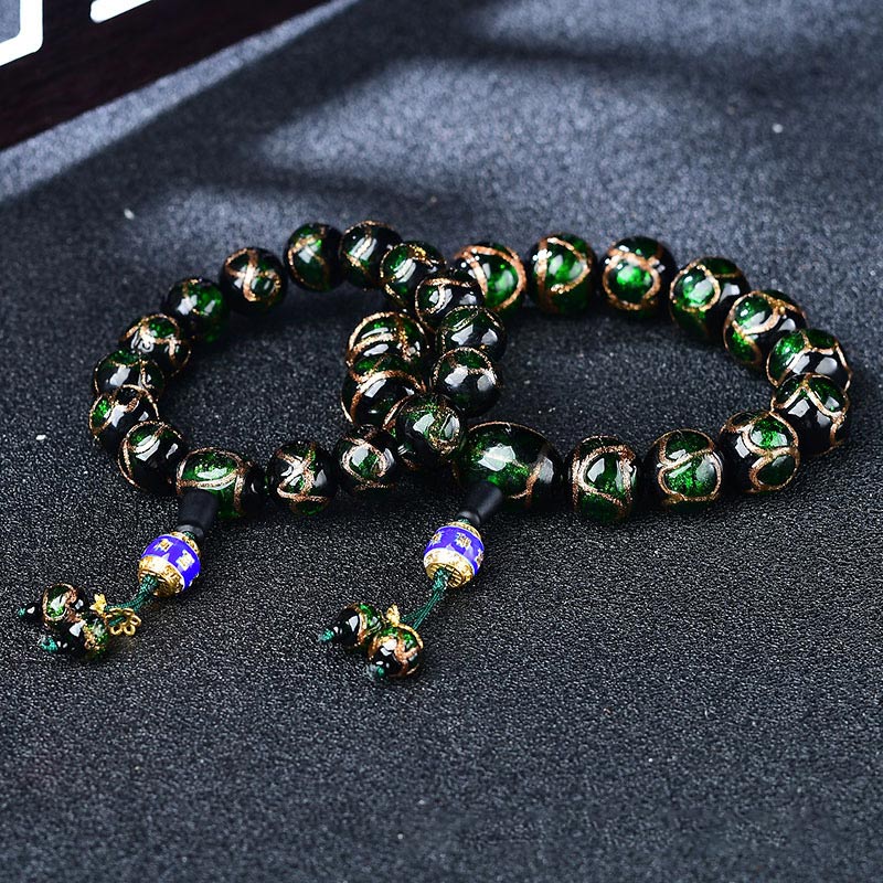 Tibetan Dragon Vein Agate Healing Bracelet 14mm