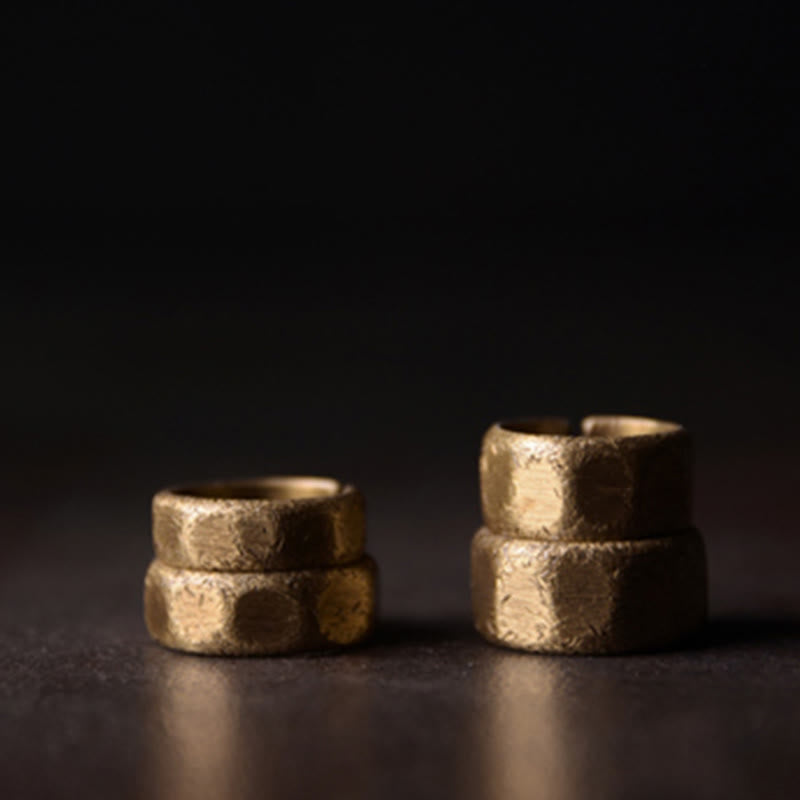 Adjustable Copper Brass Wealth Ring | Spiritual Healing & Luck