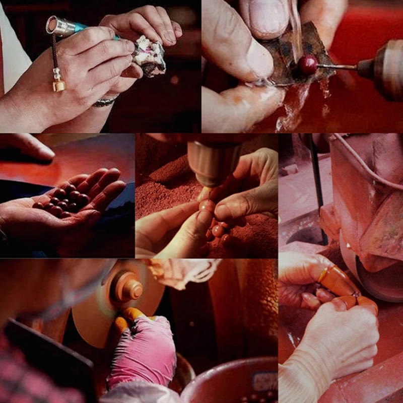 Year of the Dragon Cinnabar Protection Necklace Pendant