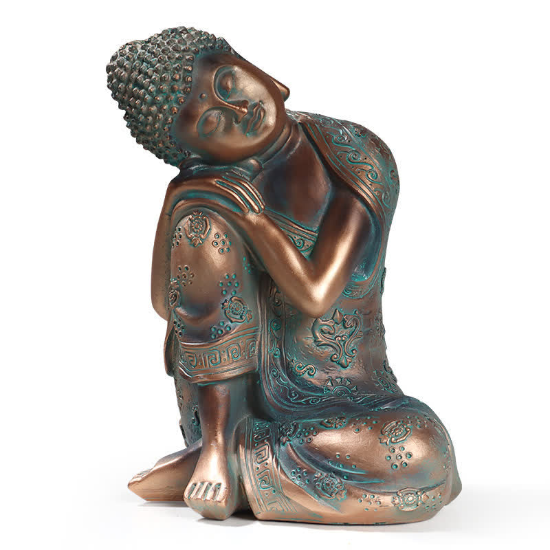 Tibetan Meditating Buddha Serenity Resin Statue