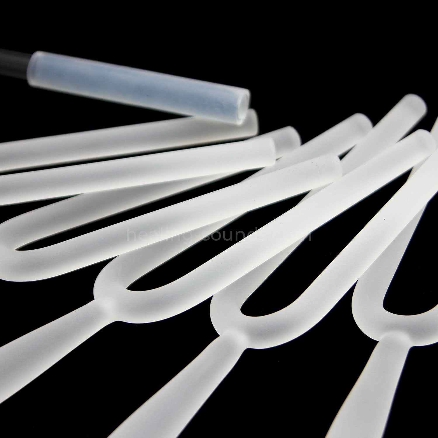 432 Hz Frosted Crystal Tuning Fork Set with Case - 8pc - 10 mm/20 mm