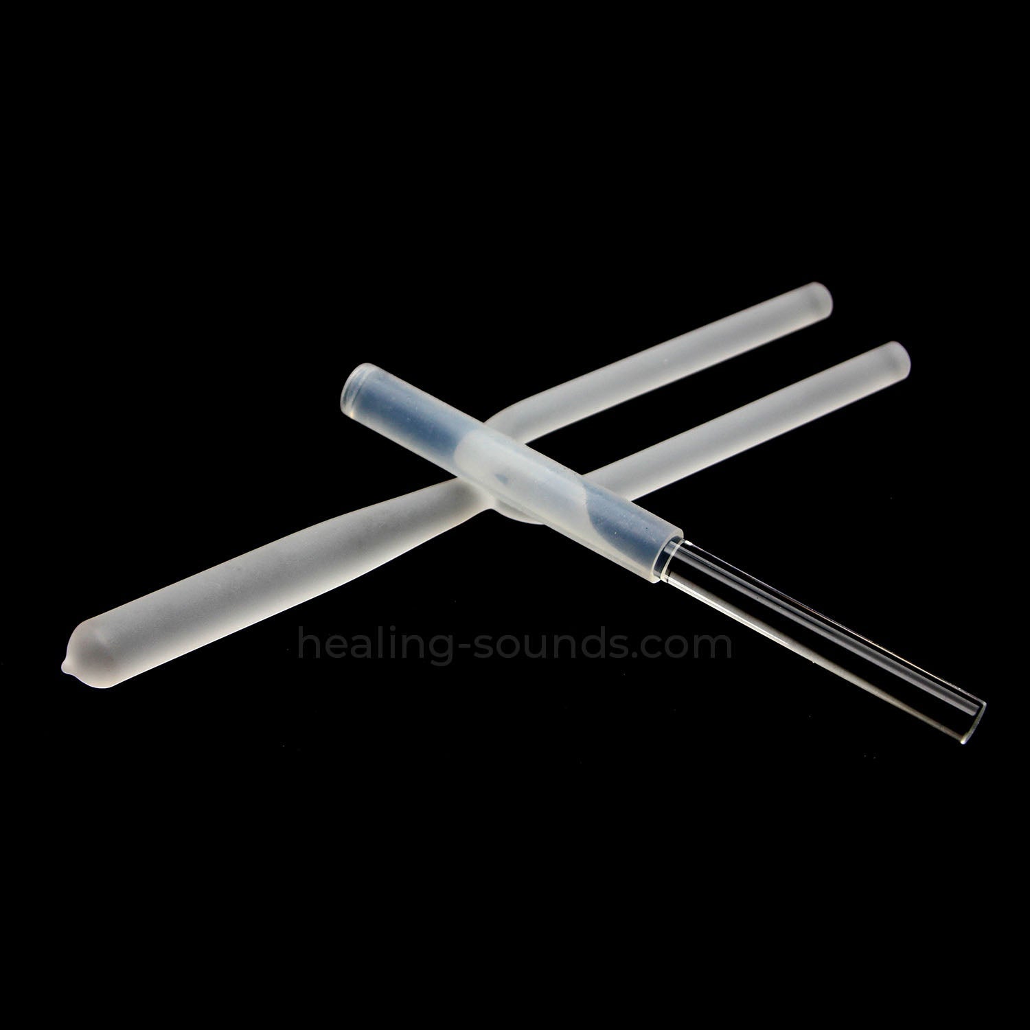 432 Hz Frosted Crystal Tuning Fork Set with Case - 8pc - 10 mm/20 mm