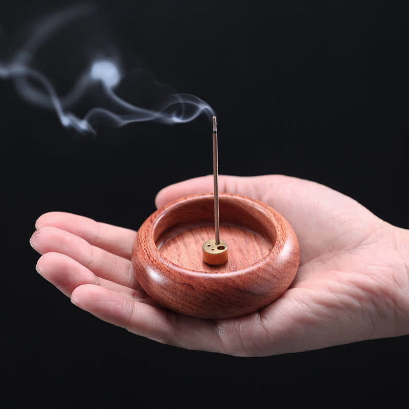 Mini Ebony Wood Meditation Incense Burner 6.6cm