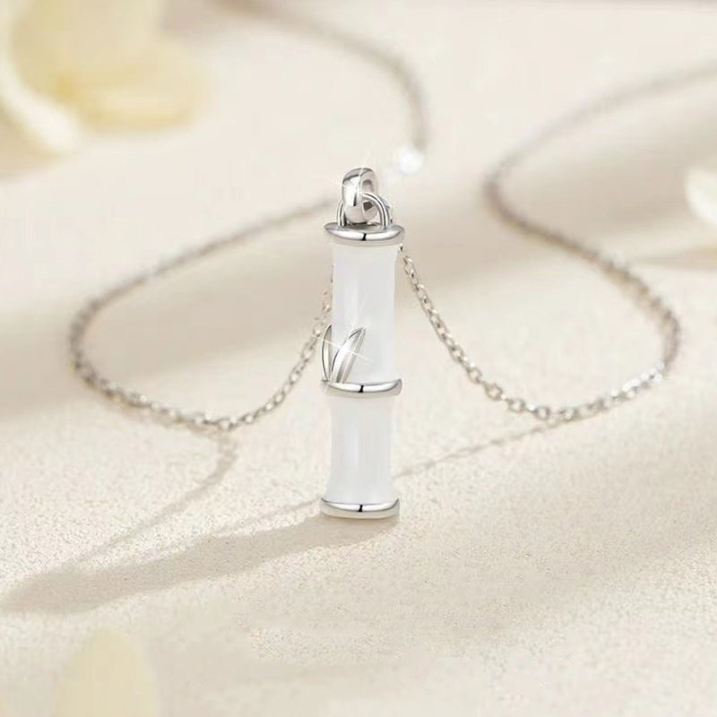 Copper Bamboo Luck Couple Necklace 45cm Pendant