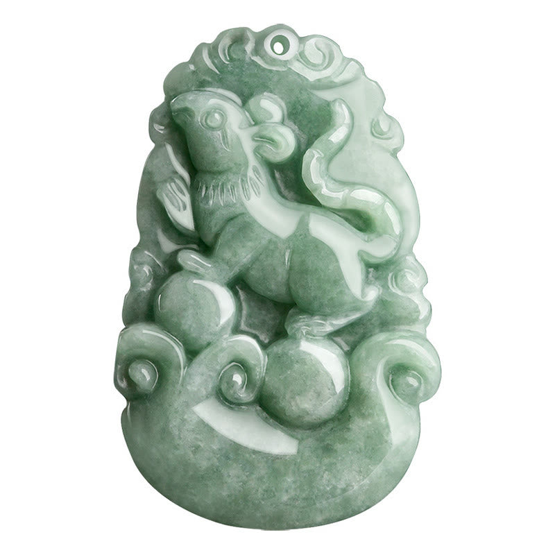 Green Jade 12 Chinese Zodiac Luck | Prosperity Necklace