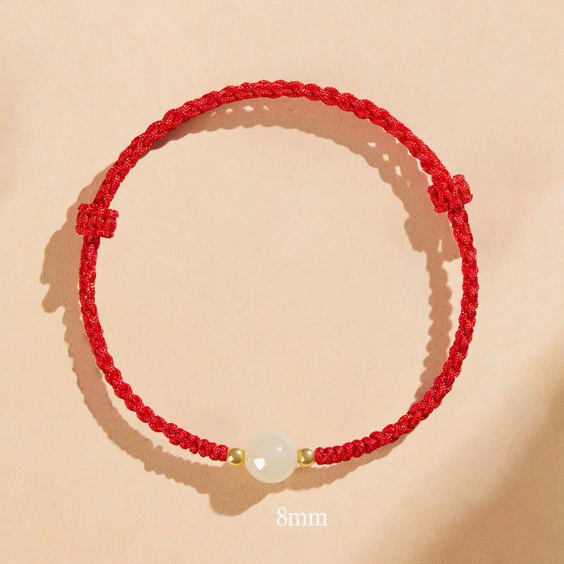 8mm Jade Lucky Bead Prosperity Bracelet