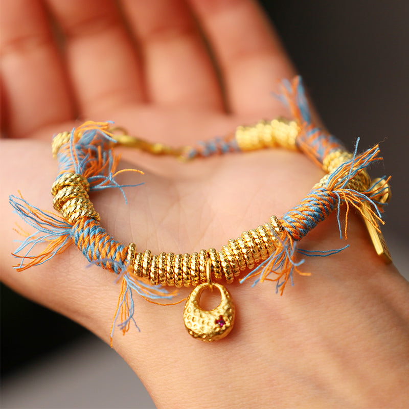 Tibetan Lucky Multicolored Rope Bracelet for Fortune