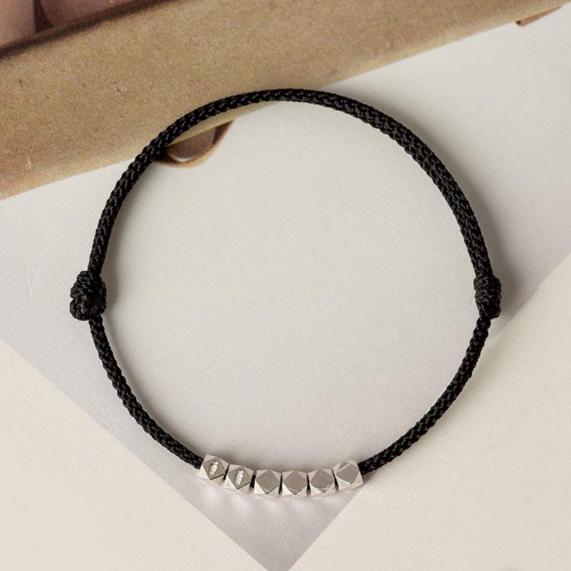 925 Sterling Silver Red String Braid Bracelet Anklet for Protection