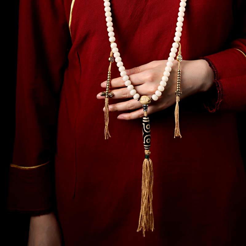 108 Bead Bodhi Seed Mala Bracelet for Wealth & Balance