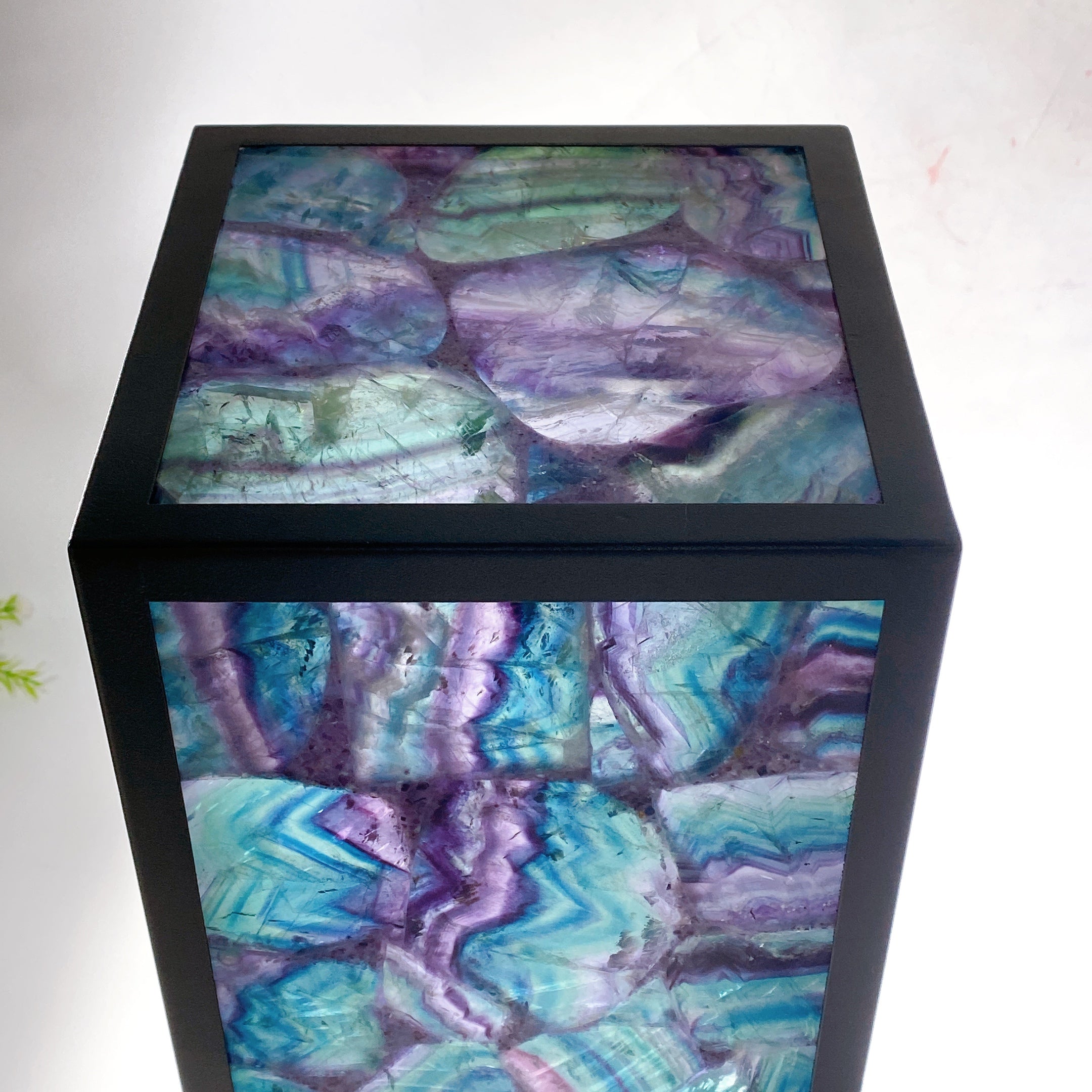 46.5cm Rainbow Fluorite Crystal Lamp for Healing Ambiance