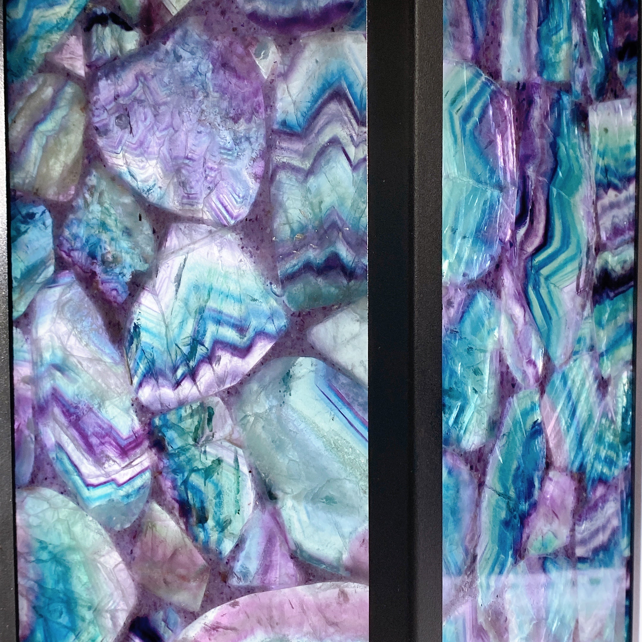 46.5cm Rainbow Fluorite Crystal Lamp for Healing Ambiance