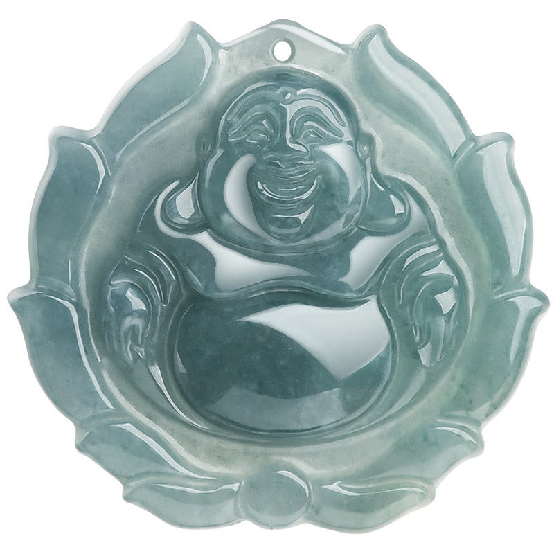 Natural Jade Buddha Necklace for Luck & Wealth