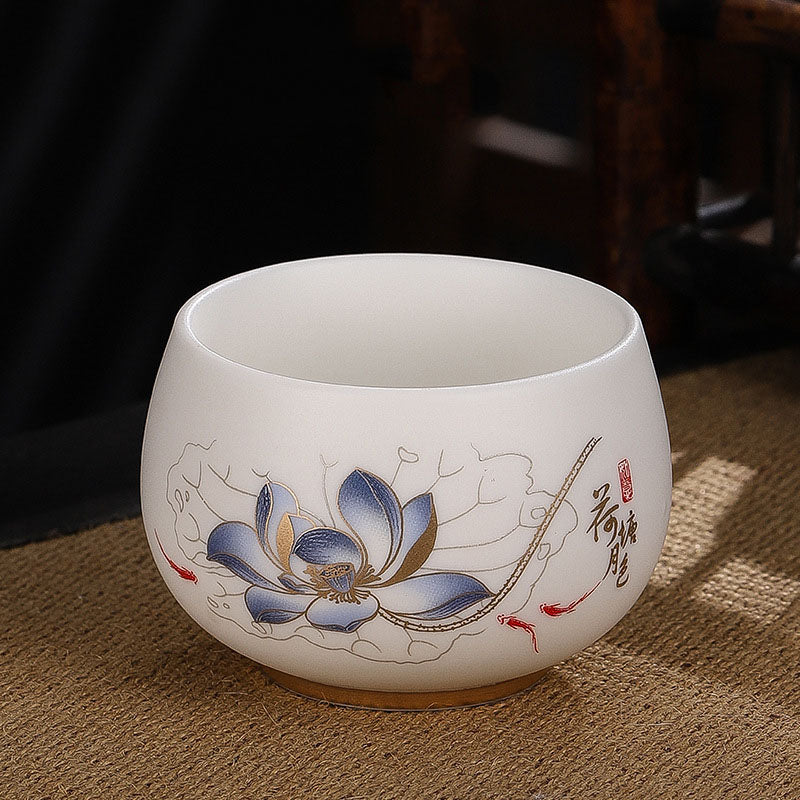Ceramic Zen Teacup 185ml for Mindful Kung Fu Tea Ceremony
