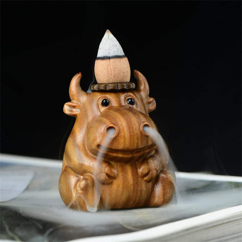 Handcrafted Green Sandalwood Calf Incense Burner 55mm