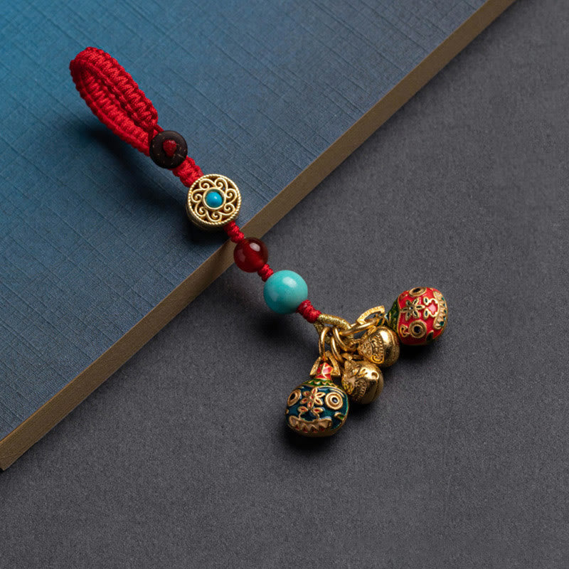 Gold Swallowing Beast Family Luck Key Chain for Spiritual Wealth