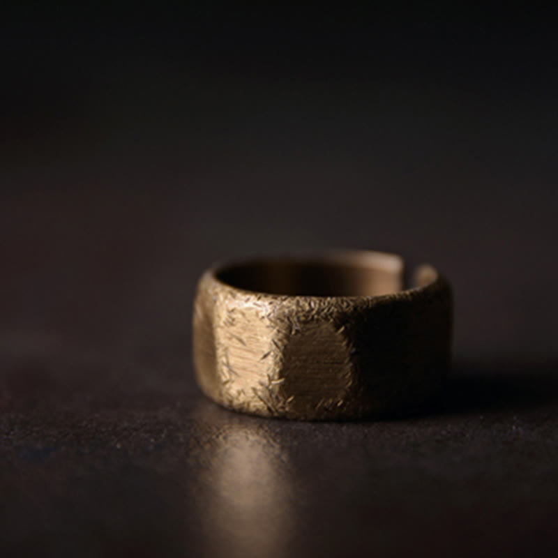 Adjustable Copper Brass Wealth Ring | Spiritual Healing & Luck