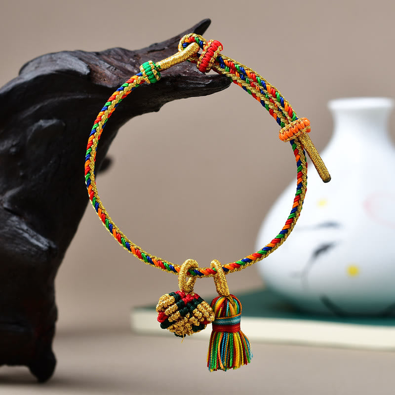 Unisex Colorful Red String Charm Bracelet for Luck & Protection