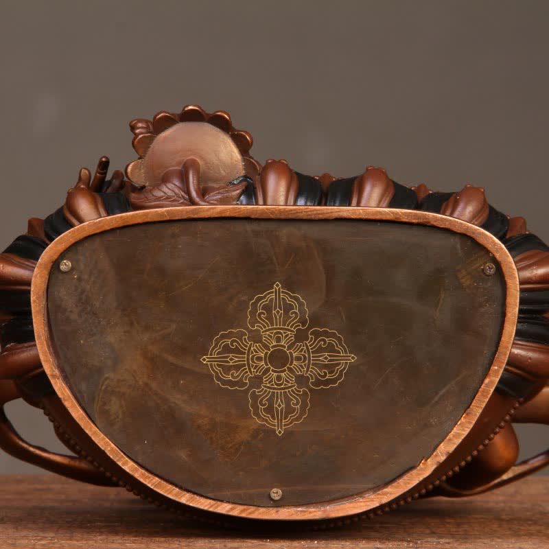 Compact Copper Buddha Statue | Yellow Jambhala Bodhisattva 7cm