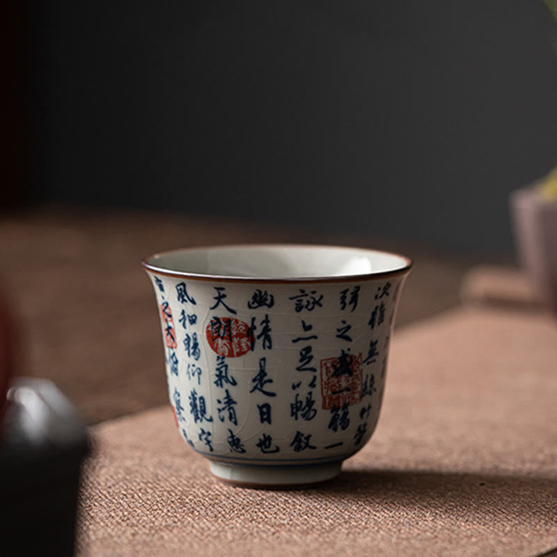 Lotus Ceramic Tea Cup 150ml for Traditional Tea Rituals